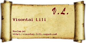 Visontai Lili névjegykártya